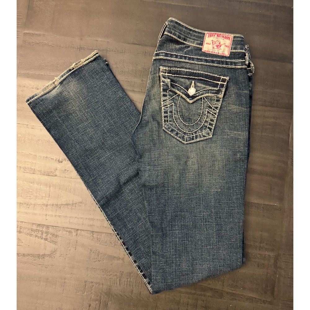 True Religion Disco Billy Big T Jeans with Crystals - Sz 29